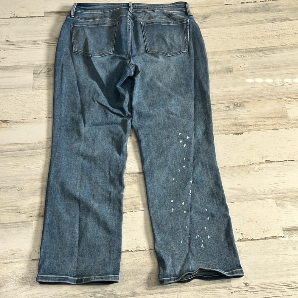 NYDJ Bleach Spattered Crop Jeans Size 12 - Picture 6 of 12